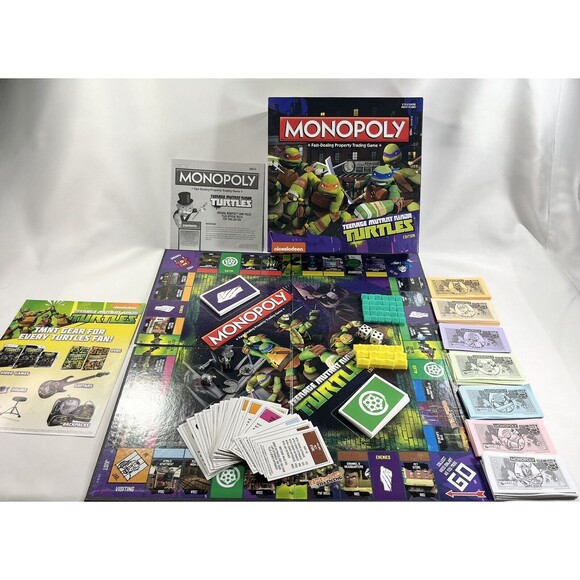 Monopoly TMNT Nickelodeon 2014 Teenage Mutant Ninja Turtles Board Game - Picture 3 of 12